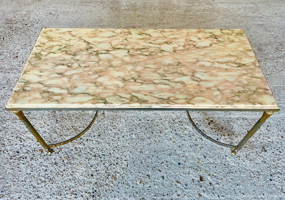 Image 1 of Mid-Century , Vintage Marmor & Messing Couchtisch, 1960S