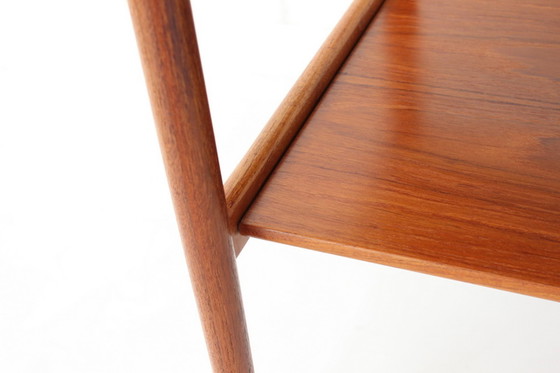 Image 1 of Poul Hundevad Mid Century teak serving trolley / Servierwagen with removable tray, Denmark 1960s