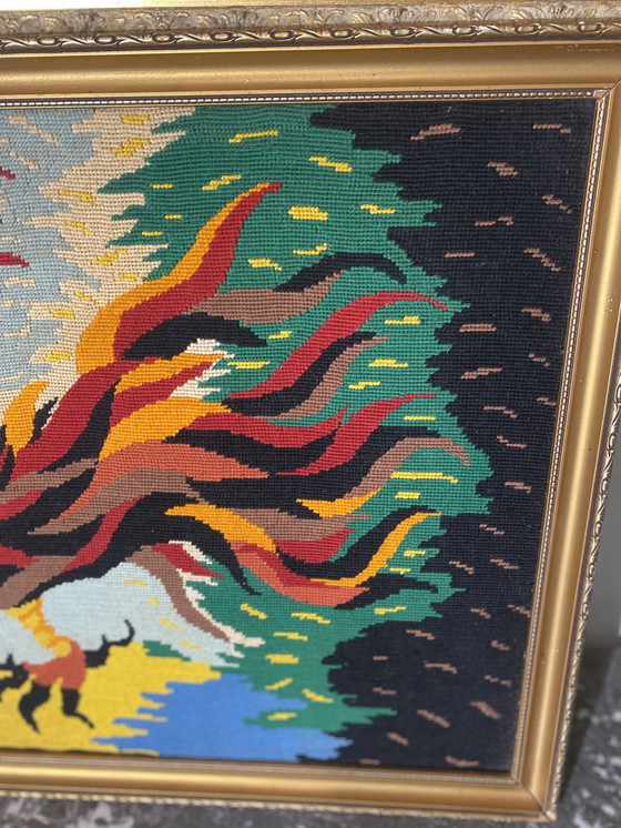 Image 1 of Dekorativer Wandteppich "Der Feuervogel".