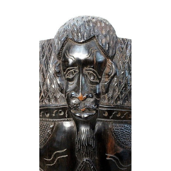 Image 1 of Vintage-Maske aus Ebenholz und Holz, Zentralafrikanische Republik