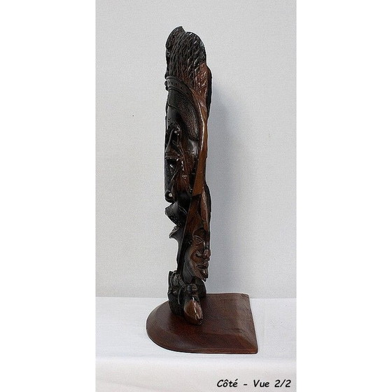 Image 1 of Vintage-Maske aus Ebenholz und Holz, Zentralafrikanische Republik