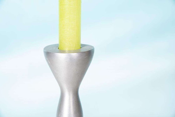 Image 1 of Satz Space Age Kerzenleuchter 1970/80er Jahre, Aluminium organisch