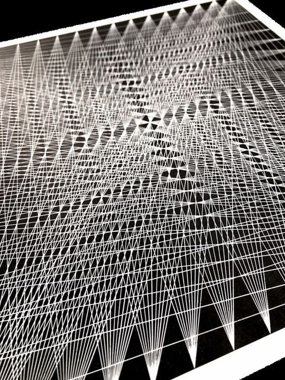 Image 1 of Kinetische Kunst - Radius - Lucille Roebuck Keeler - Op Art - 1965