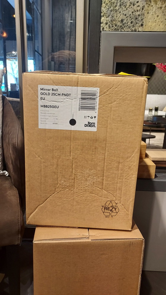 Image 1 of Tom Dixon Mirror Ball Anhänger Gold 25cm | Neu im Karton