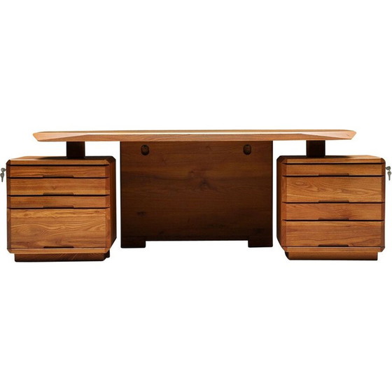 Image 1 of Vintage B40 Schreibtisch aus massivem Ulmenholz von Pierre Chapo, 1960er Jahre