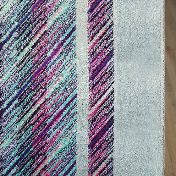 Image 1 of 1980er Jahre Wunderschöner geometrischer italienischer Wollteppich von Missoni für T&J Vestor
