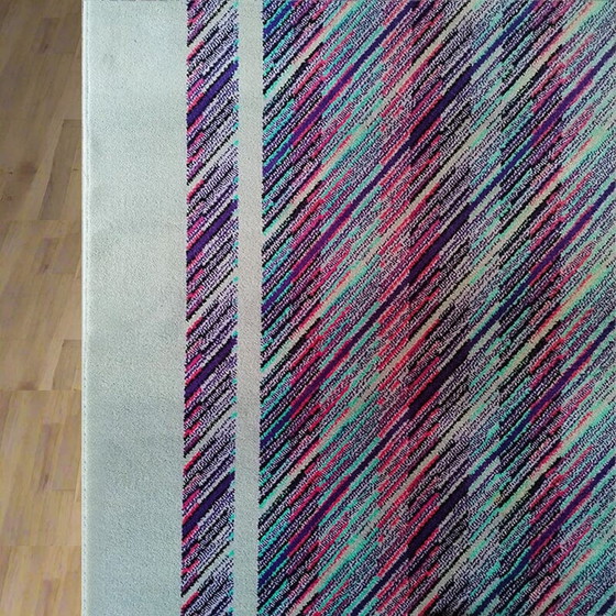 Image 1 of 1980er Jahre Wunderschöner geometrischer italienischer Wollteppich von Missoni für T&J Vestor
