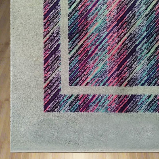 Image 1 of 1980er Jahre Wunderschöner geometrischer italienischer Wollteppich von Missoni für T&J Vestor