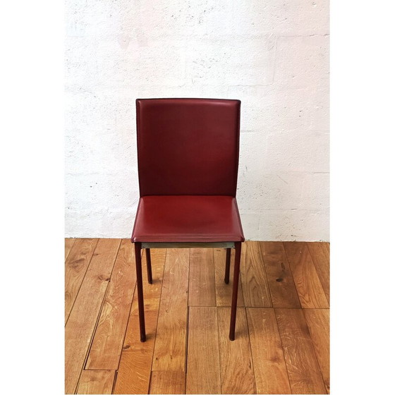 Image 1 of Vintage Leder Esszimmerstuhl