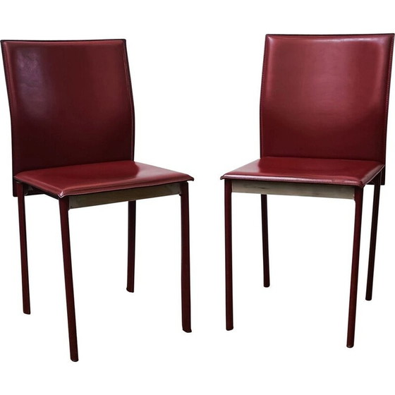 Image 1 of Vintage Leder Esszimmerstuhl