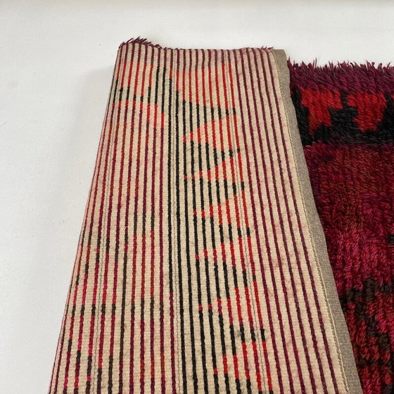 Image 1 of Abstrakter skandinavischer Hochflorteppich Rya, Schweden 1960er Jahre