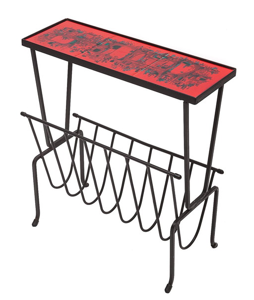 Vintage-Zeitschriftenständer, 1950