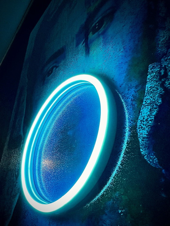 Image 1 of LedMansion Frida Kahlo Blau Bobble PopArt Kunst -LED-Lampe