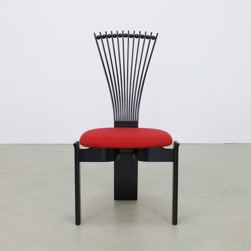 6X Postmoderner Esszimmerstuhl "Totem" Torstein Nilsen Westnofa, 1980S