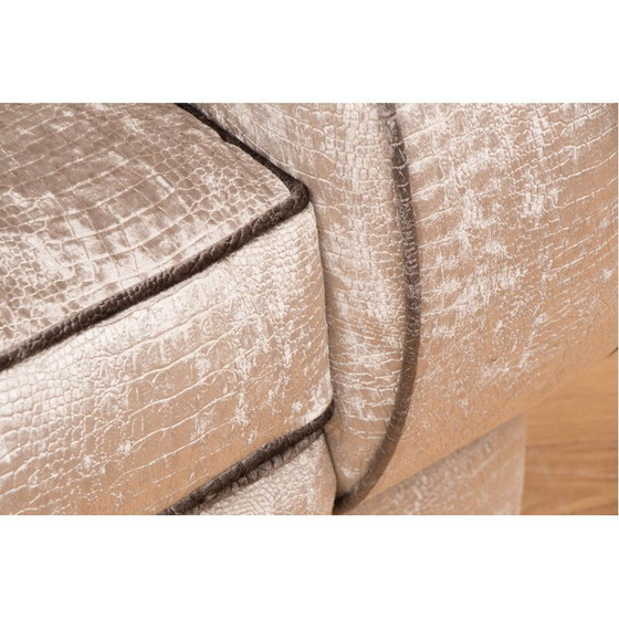 Image 1 of Vintage Sofa Silber Schlangenhaut Art deco