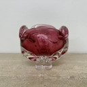 Mid Century Murano Glas Rosa Schale , 1970S