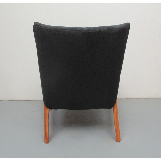 Image 1 of Vintage-Sessel aus Kirschholz und Samt, 1950