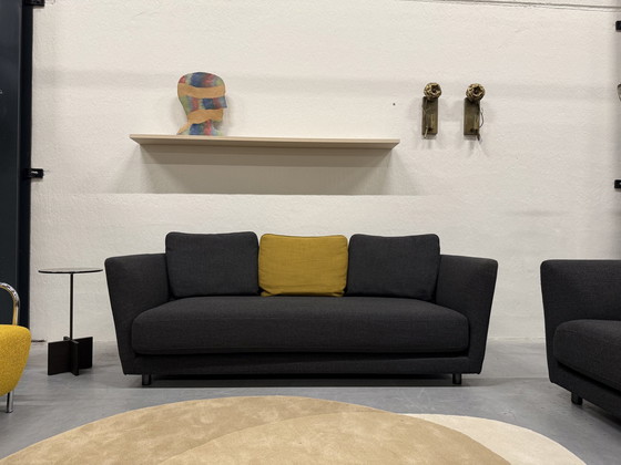 Image 1 of 2 Rolf Benz Tondo 3-Sitzer Sofa Set Anthrazit Stoff