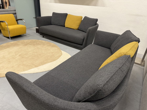 Image 1 of 2 Rolf Benz Tondo 3-Sitzer Sofa Set Anthrazit Stoff