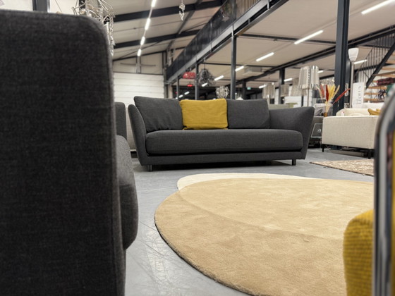 Image 1 of 2 Rolf Benz Tondo 3-Sitzer Sofa Set Anthrazit Stoff