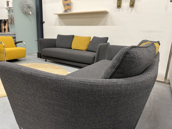Image 1 of 2 Rolf Benz Tondo 3-Sitzer Sofa Set Anthrazit Stoff