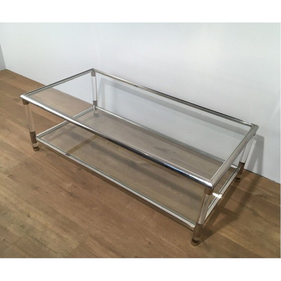 Image 1 of Vintage Couchtisch aus Chrom und Plexiglas, 1970