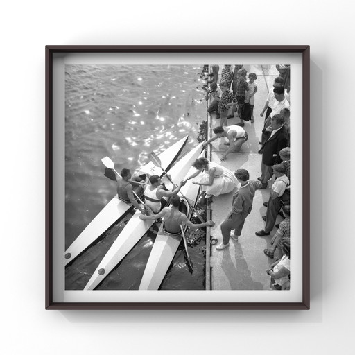 Historischer C Lamda Druck: Strijd Op De Bosbaan, Amsterdam 1958