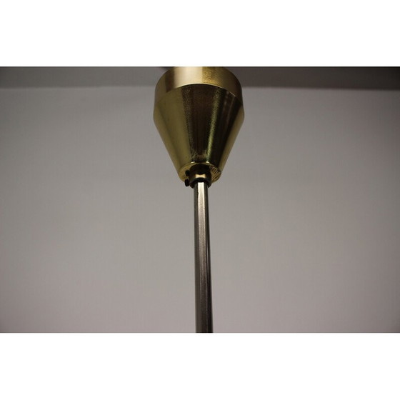 Image 1 of Vintage Pendelleuchte aus Messing und Metall von Kamenicky Senov, Tschechoslowakei 1970