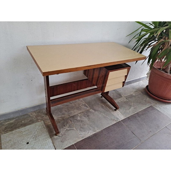 Image 1 of Mid Century Schreibtisch aus italienischem Formica, 1950er Jahre