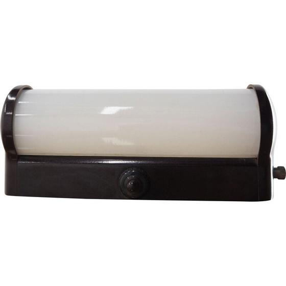 Image 1 of Vintage Wandlampe aus Bakelit und Art Deco Glas, Tschechoslowakei 1940