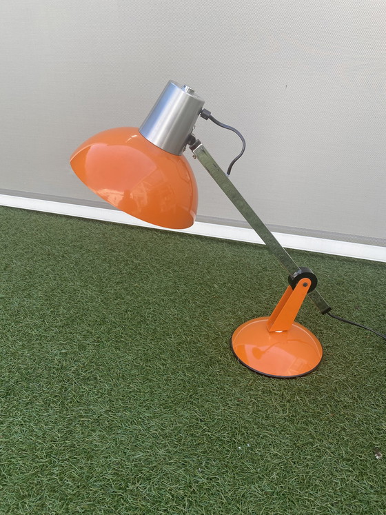 Image 1 of Orangefarbene Vintage-Tischlampe
