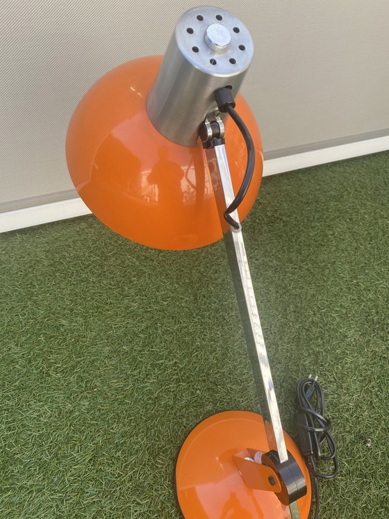 Image 1 of Orangefarbene Vintage-Tischlampe