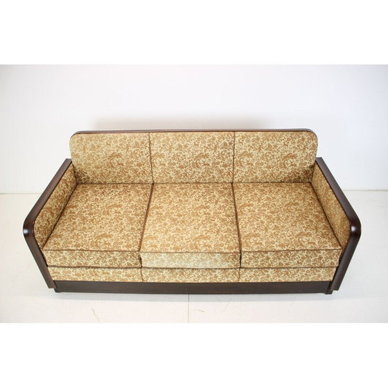 Image 1 of Vintage Art deco Dreisitzer-Sofa von Jindřich Halabala, Tschechoslowakei 1930er Jahre