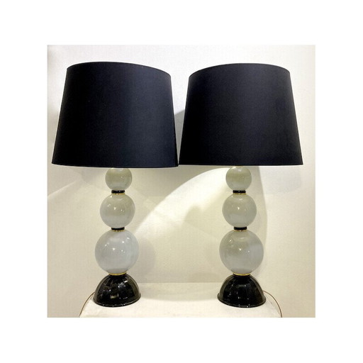 Paar Vintage Art Deco Tischlampen