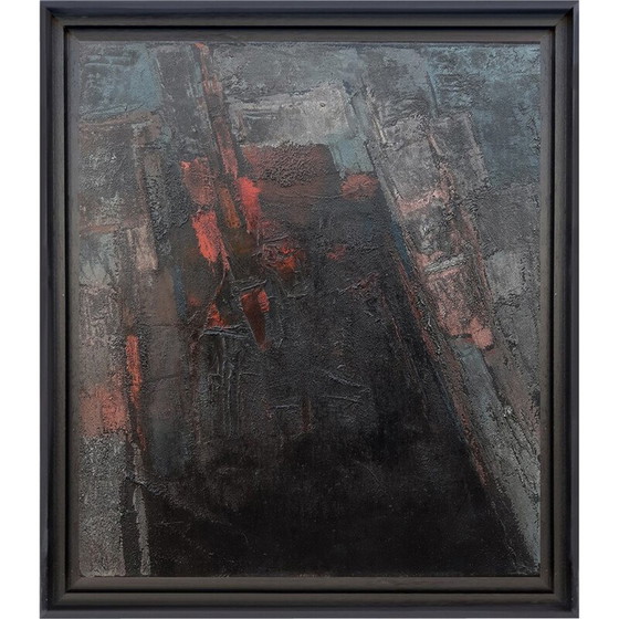 Image 1 of Vintage-Gemälde "Schwarzes Loch" von Geoff Yeomans