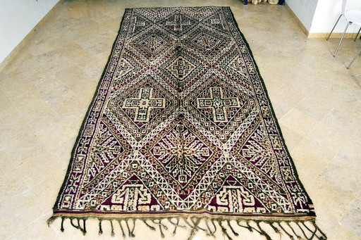 Marokkanischer Vintage-Marmoucha-Teppich 410 x 185 cm