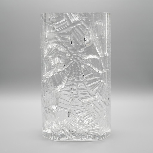 Rosenthal Martin Freyer Abstrakt Brutalistisch Op Art Glas Vase "Glasstruktur" 32Cm