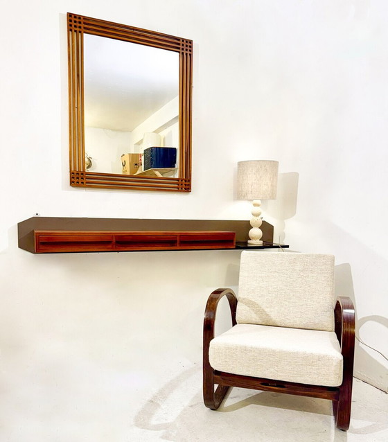 Image 1 of Mid-Century Modern Hängekonsole aus Holz, Teak, Italien, 1960er Jahre