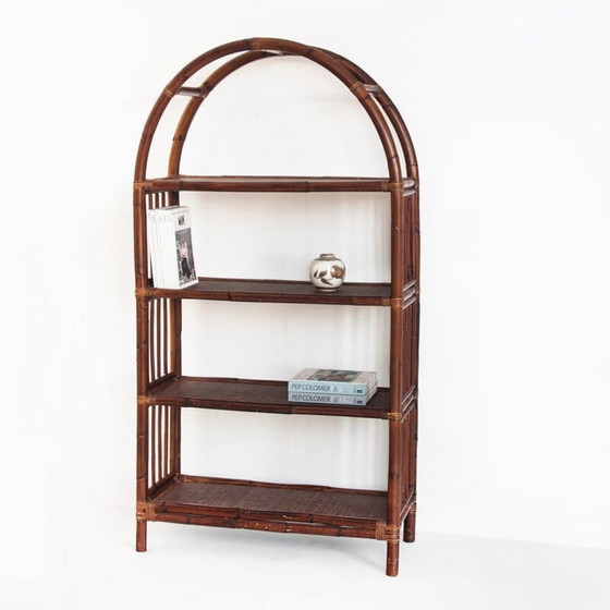 Image 1 of Vintage Rattan Bücherregal, Frankreich 1960