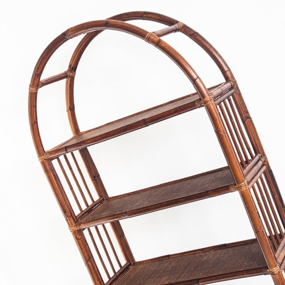 Image 1 of Vintage Rattan Bücherregal, Frankreich 1960