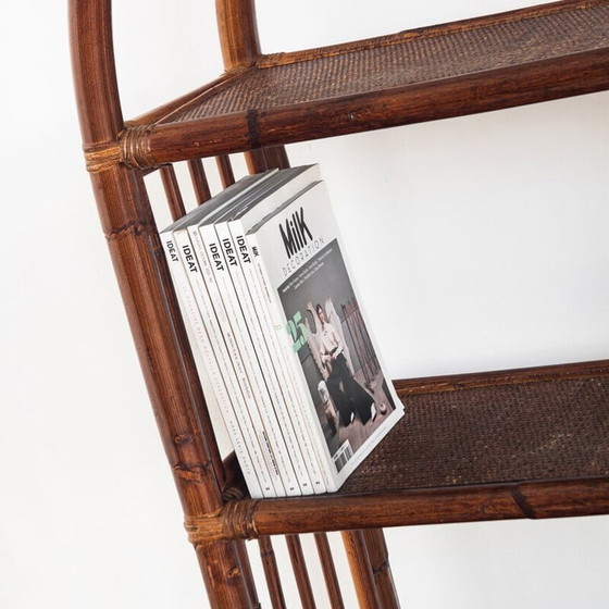 Image 1 of Vintage Rattan Bücherregal, Frankreich 1960