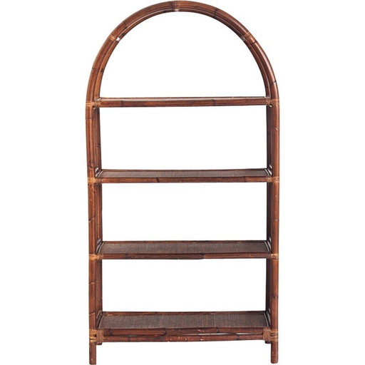 Vintage Rattan Bücherregal, Frankreich 1960