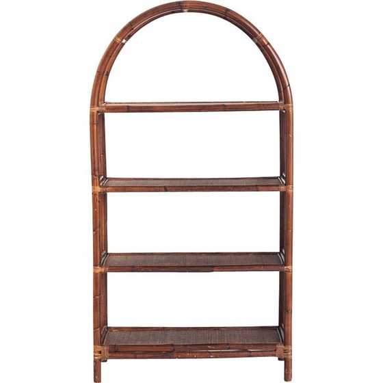 Image 1 of Vintage Rattan Bücherregal, Frankreich 1960