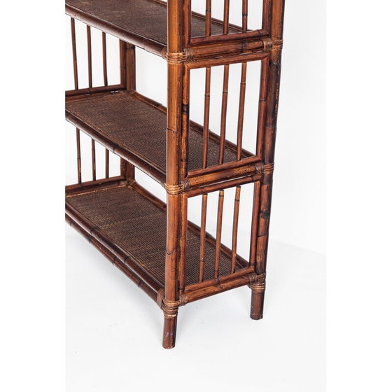 Image 1 of Vintage Rattan Bücherregal, Frankreich 1960