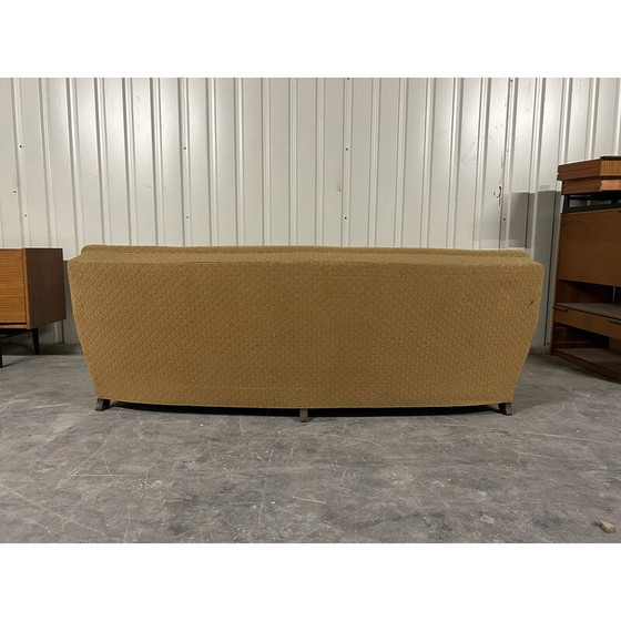 Image 1 of Vintage Senf dänischen Dreisitzer geschwungenen Sofa, 1940er Jahre