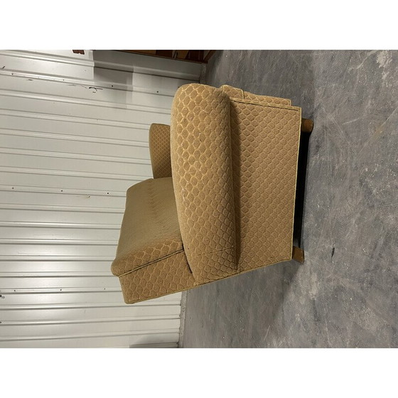 Image 1 of Vintage Senf dänischen Dreisitzer geschwungenen Sofa, 1940er Jahre