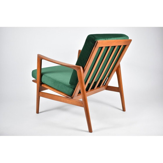 Image 1 of Vintage Sessel aus Teakholz und Stoff für Swarzędz, 1960