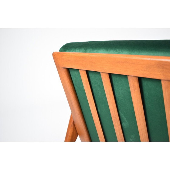 Image 1 of Vintage Sessel aus Teakholz und Stoff für Swarzędz, 1960