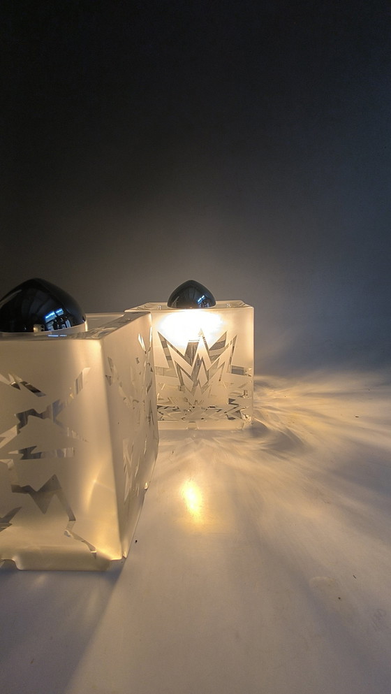 Image 1 of 2 Nachtmann Leuchten Glaswürfel Lampe