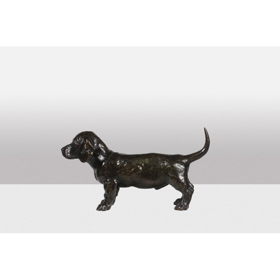 Image 1 of Skulptur "Hund Basset Toc" aus Bronze von François Pompon für Atelier Valsuani, 2006